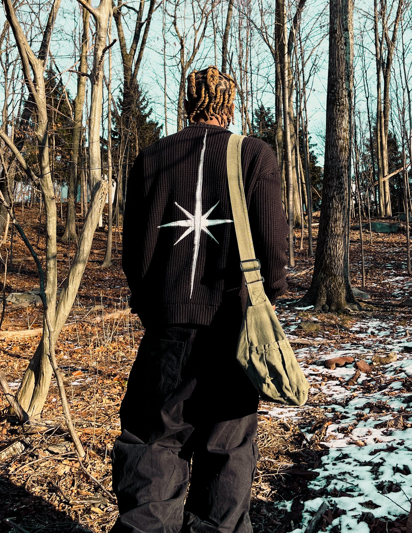 Black North Star Knitted Sweater