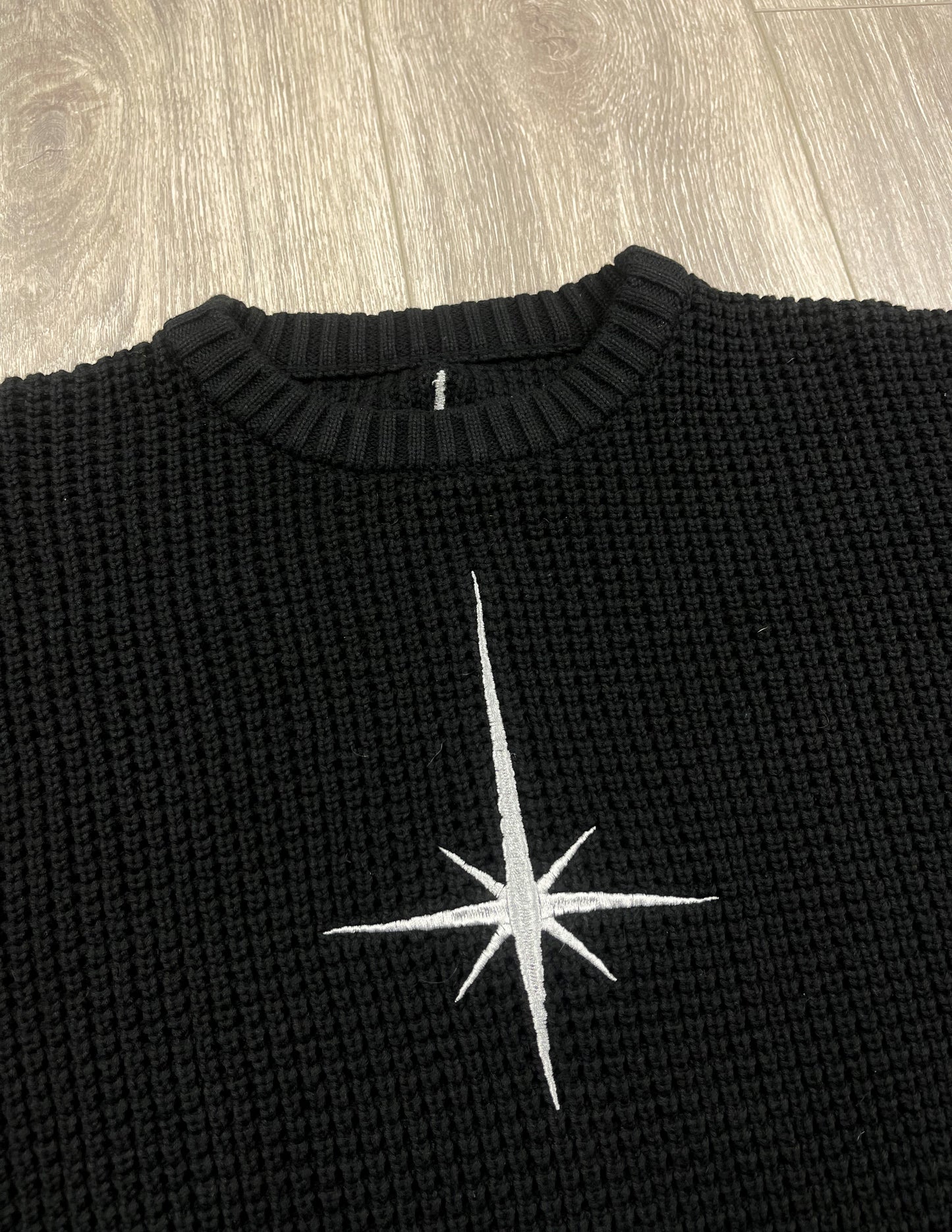Black North Star Knitted Sweater