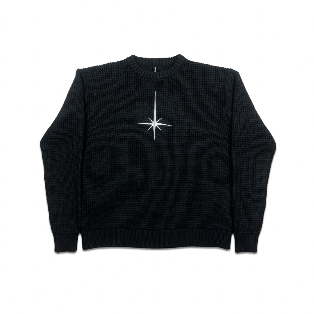 Black North Star Knitted Sweater