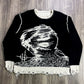 Reversible Knit Sweater (White/Black)