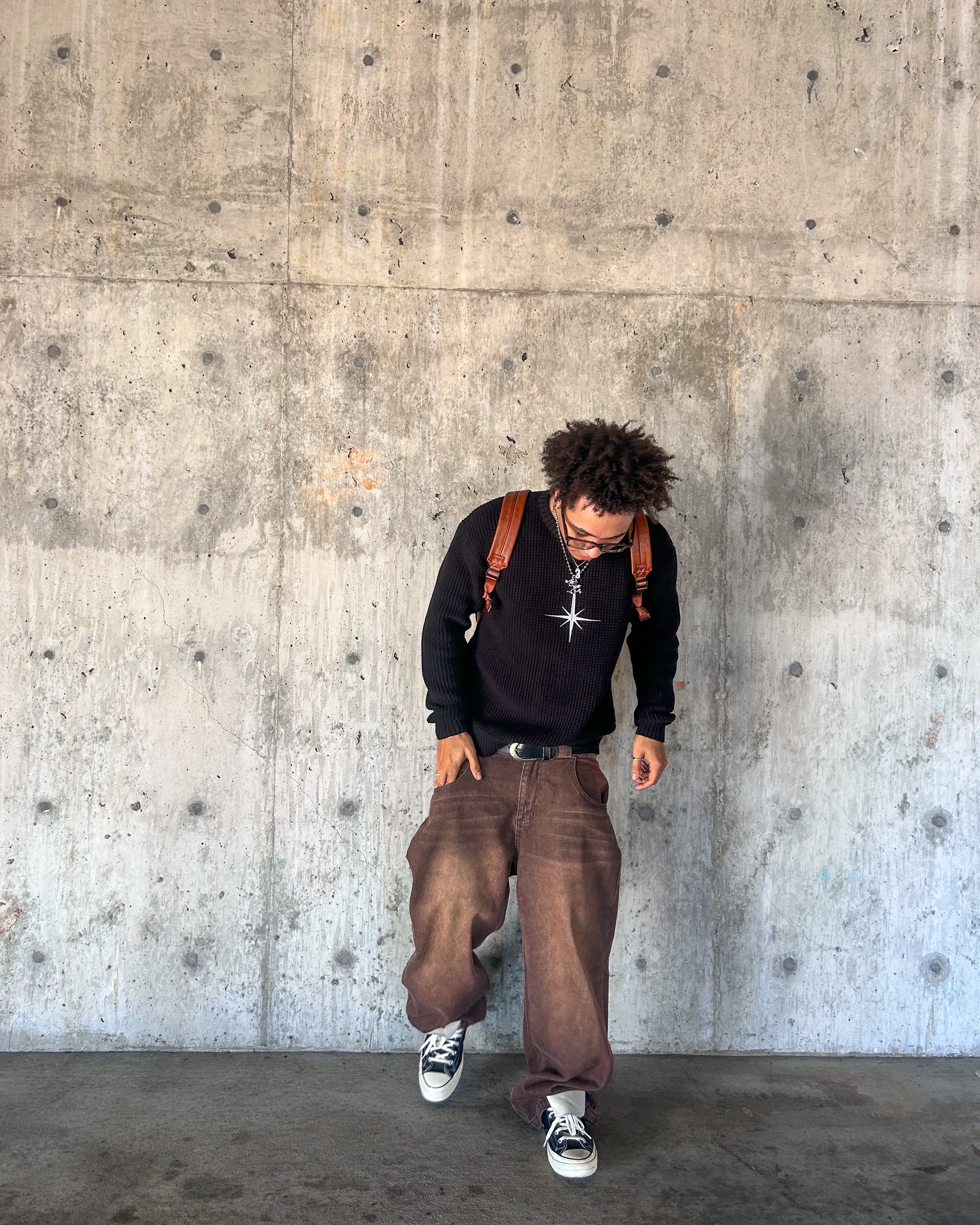 Black North Star Knitted Sweater