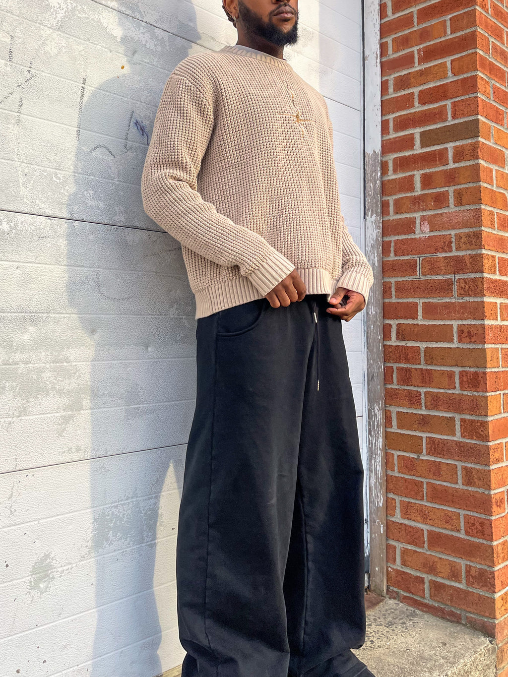 Tan North Star Knitted Sweater