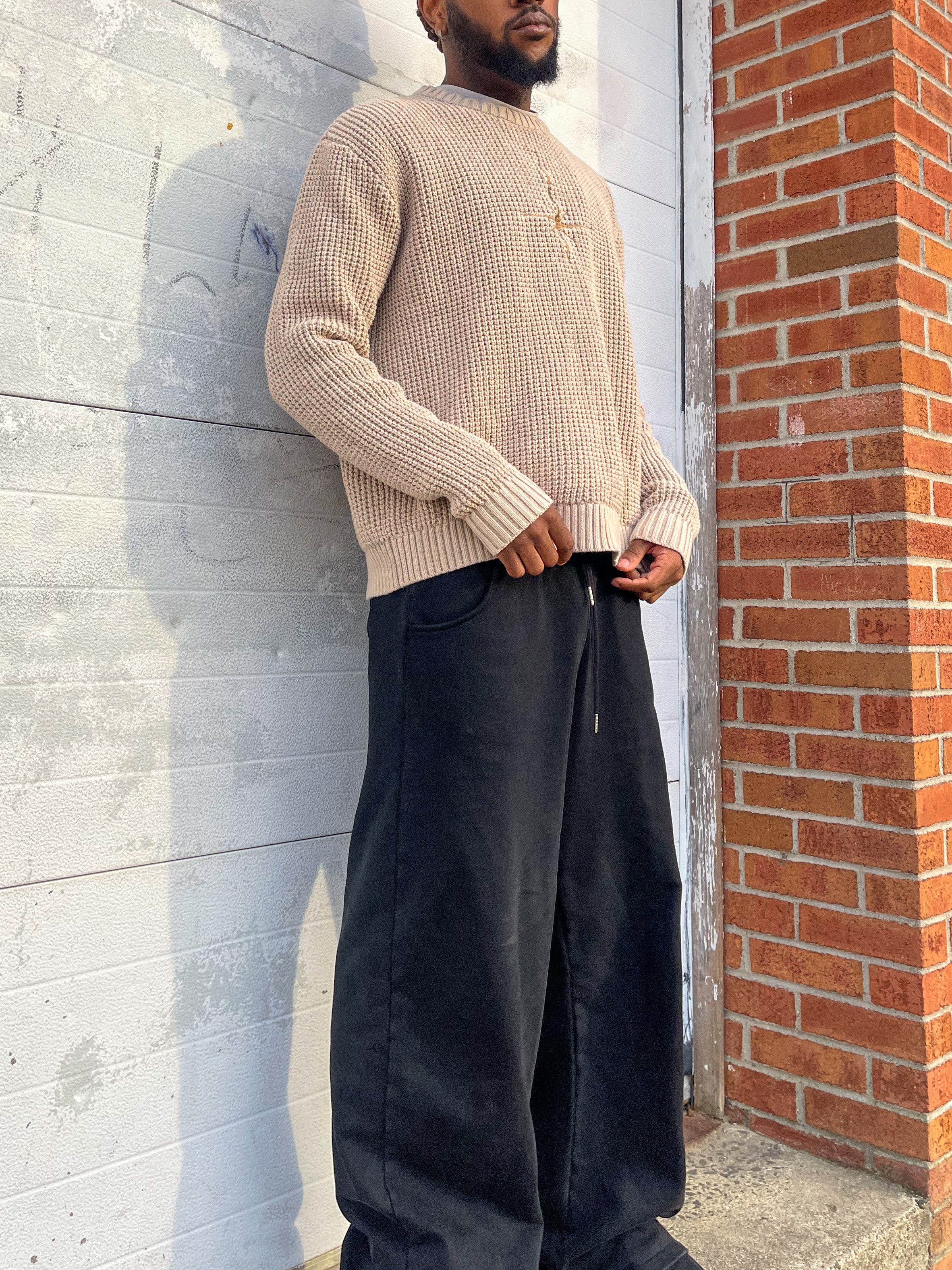 Tan North Star Knitted Sweater