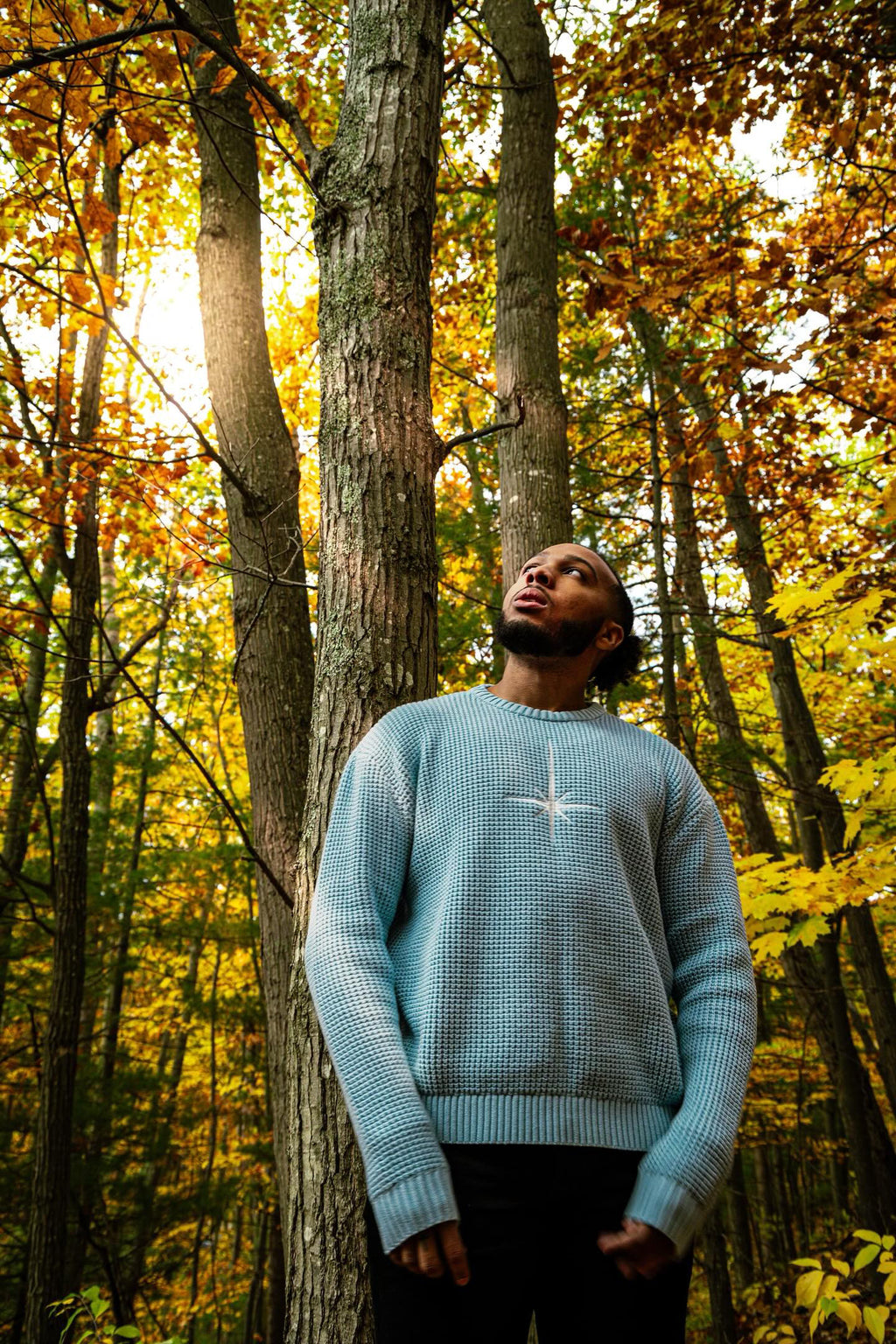 Blue North Star Knitted Sweater