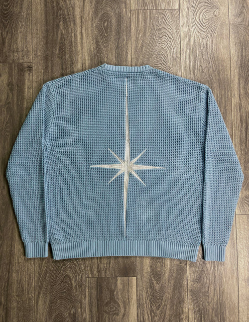 Blue North Star Knitted Sweater