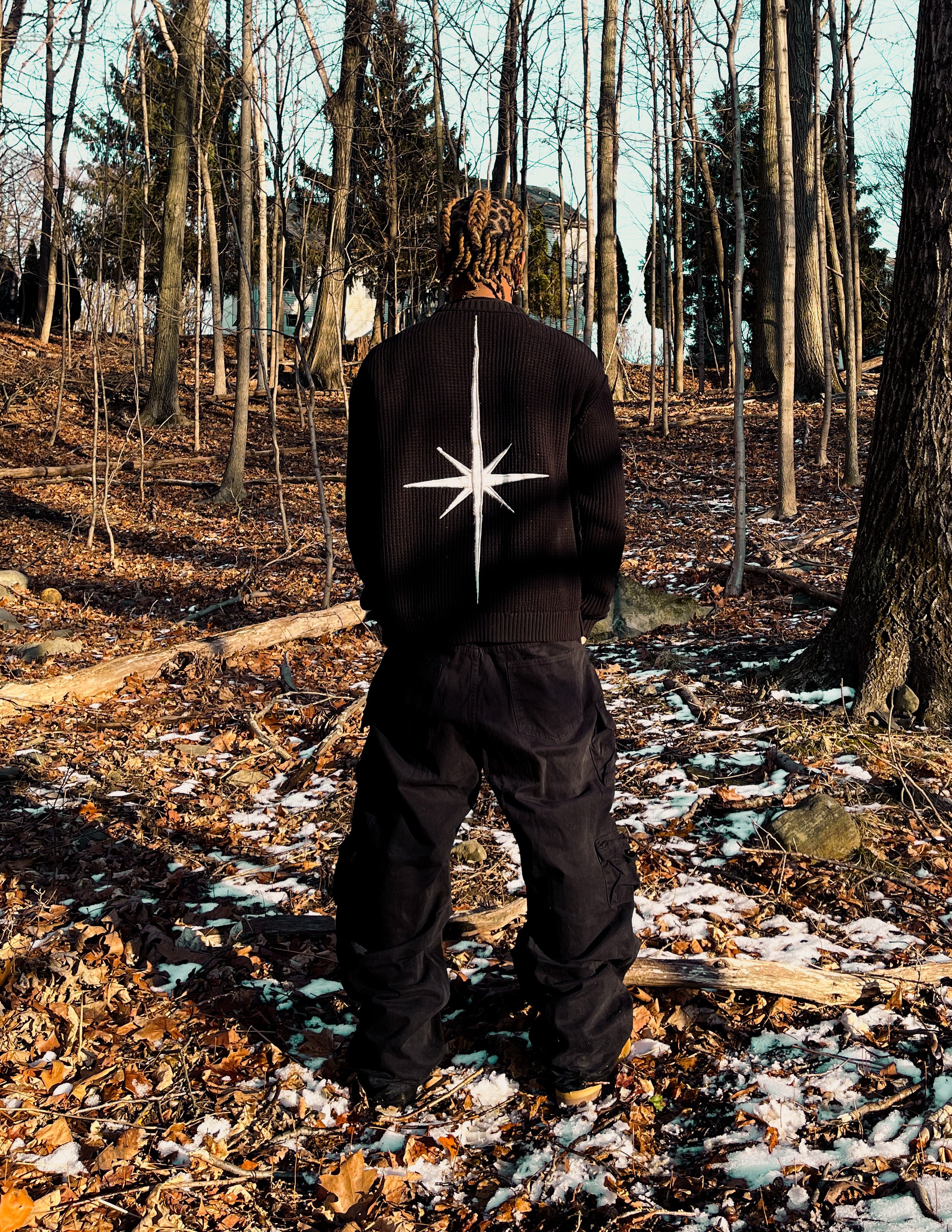 Black North Star Knitted Sweater