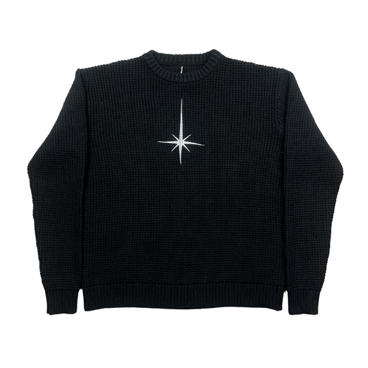 Black North Star Knitted Sweater