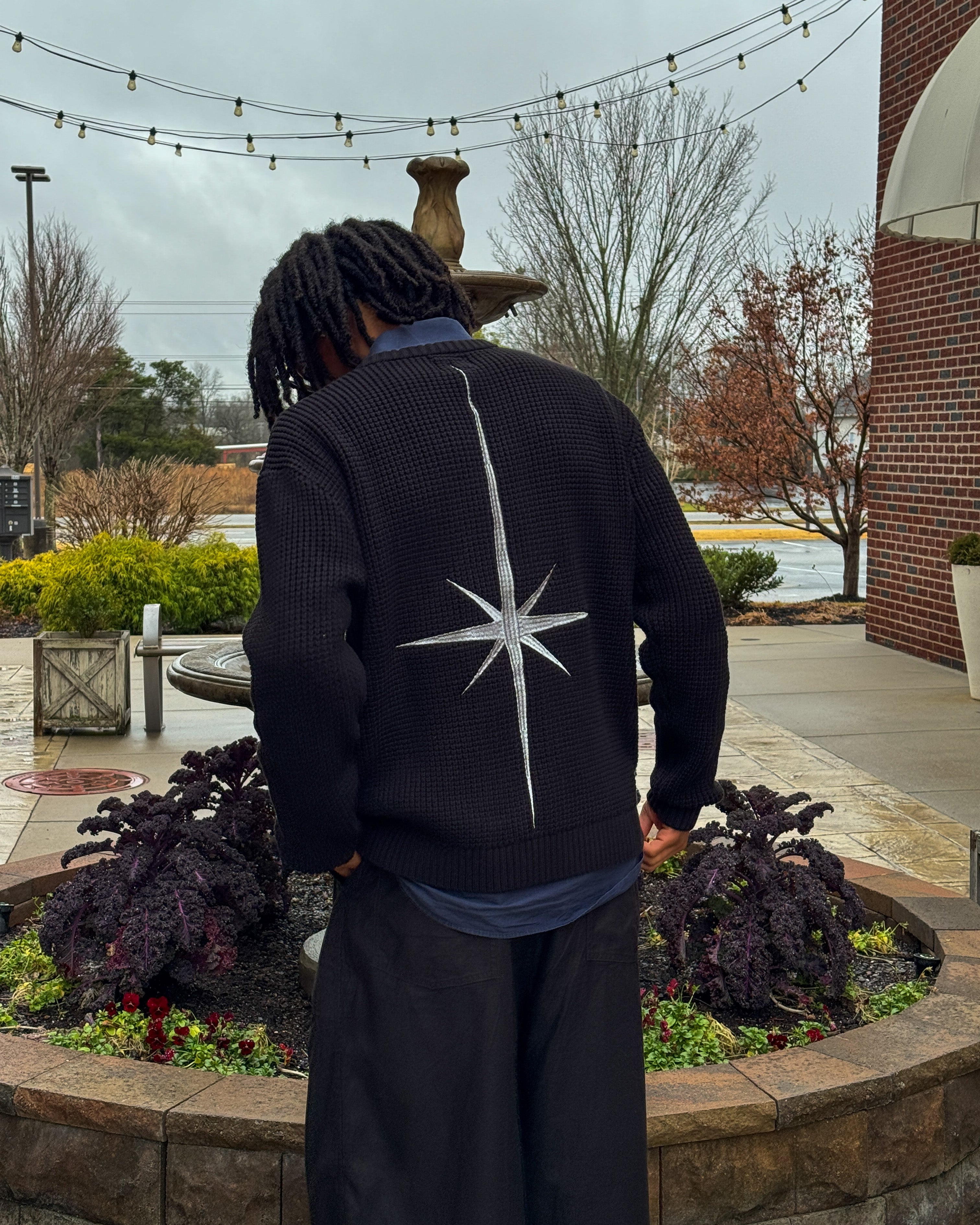 Black North Star Knitted Sweater