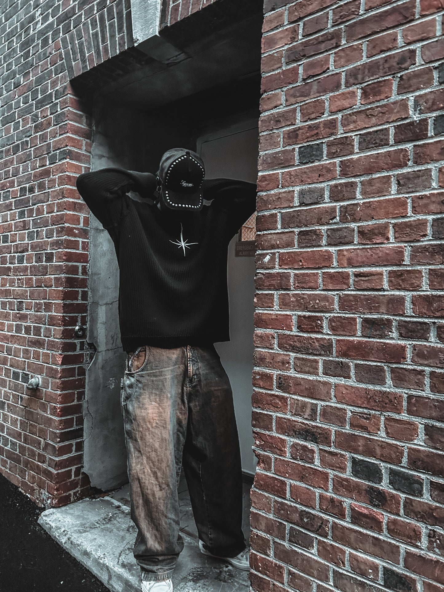 Black North Star Knitted Sweater