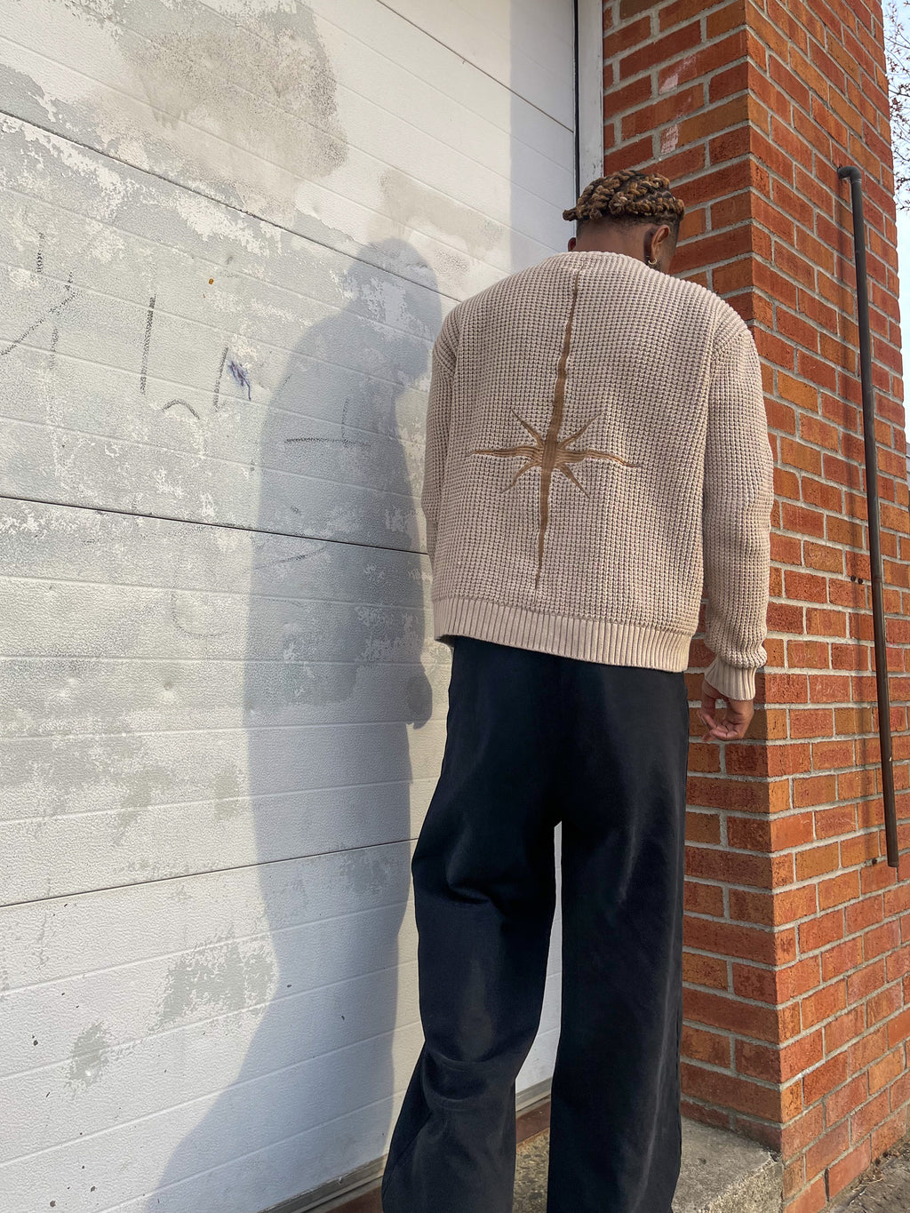 Tan North Star Knitted Sweater
