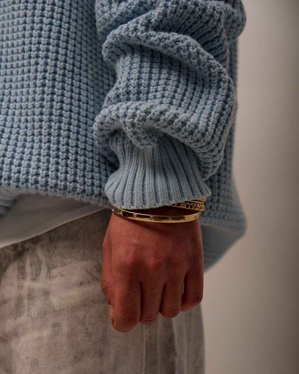 Blue North Star Knitted Sweater