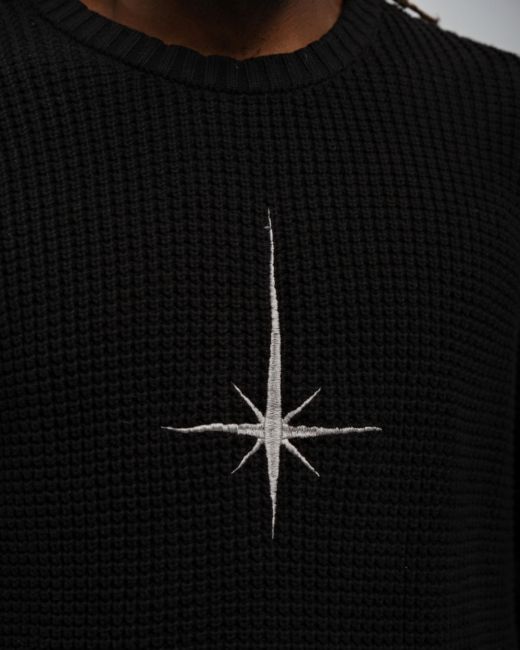 Black North Star Knitted Sweater