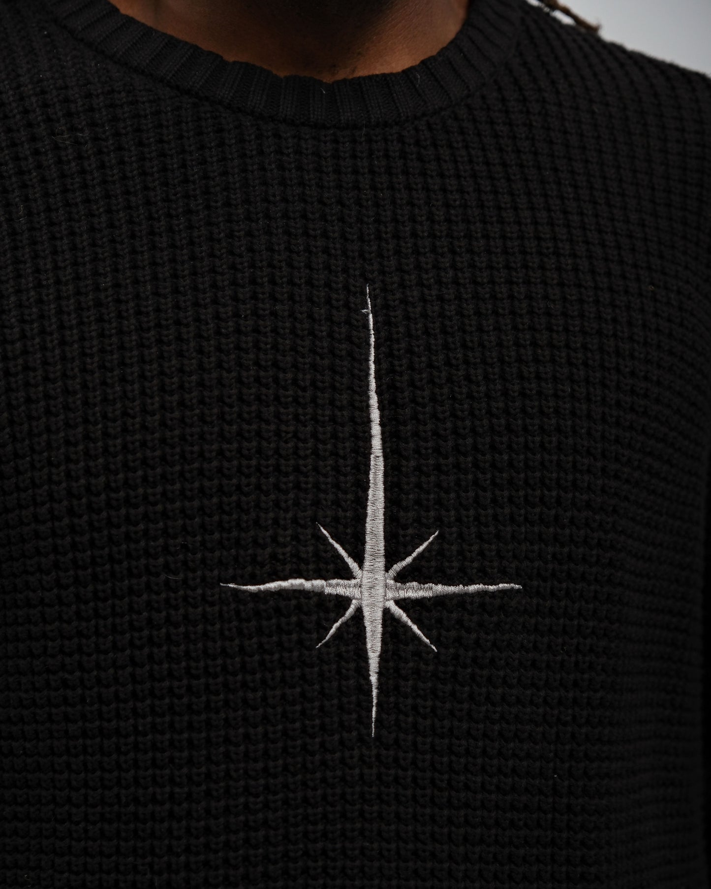 Black North Star Knitted Sweater