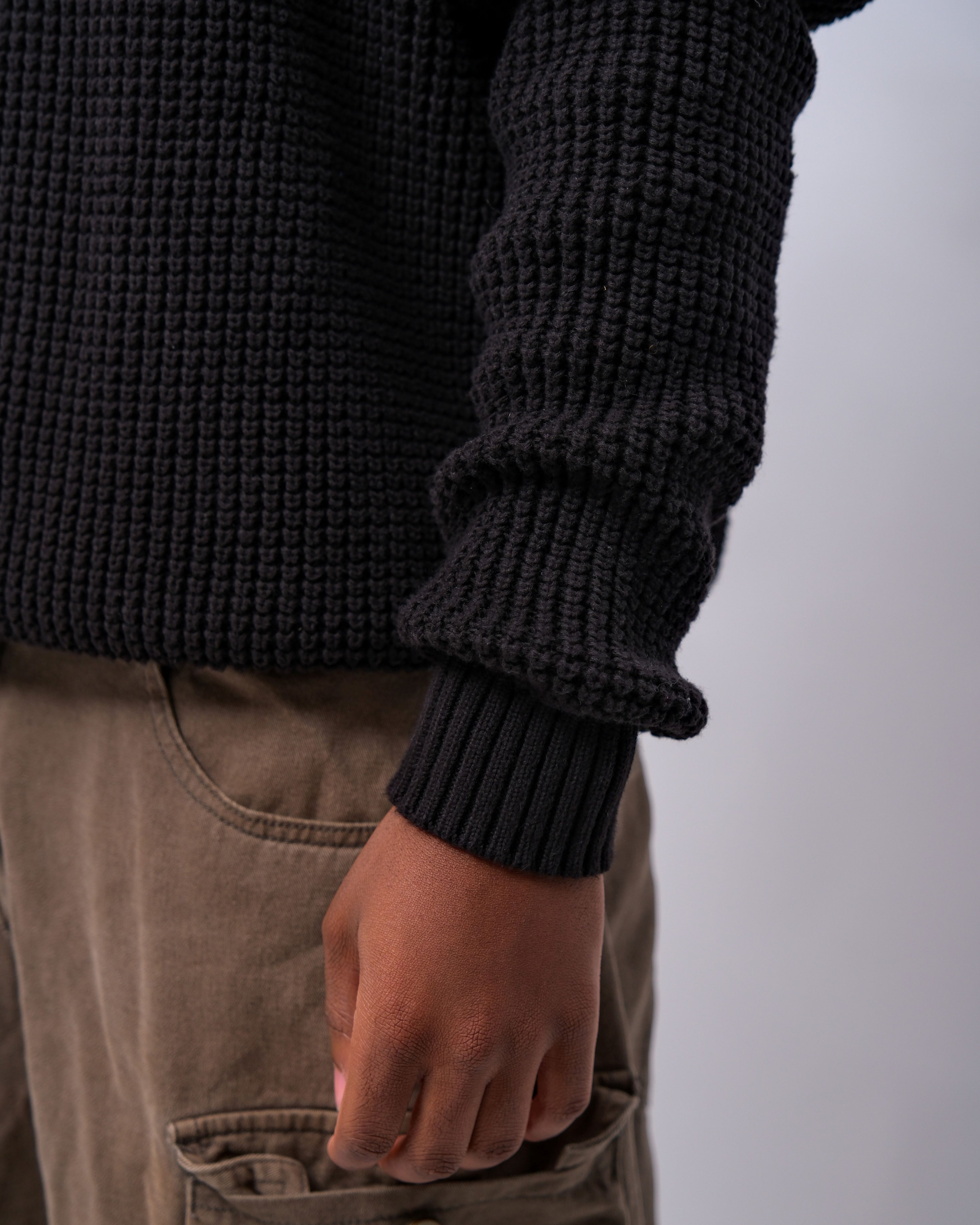 Black North Star Knitted Sweater