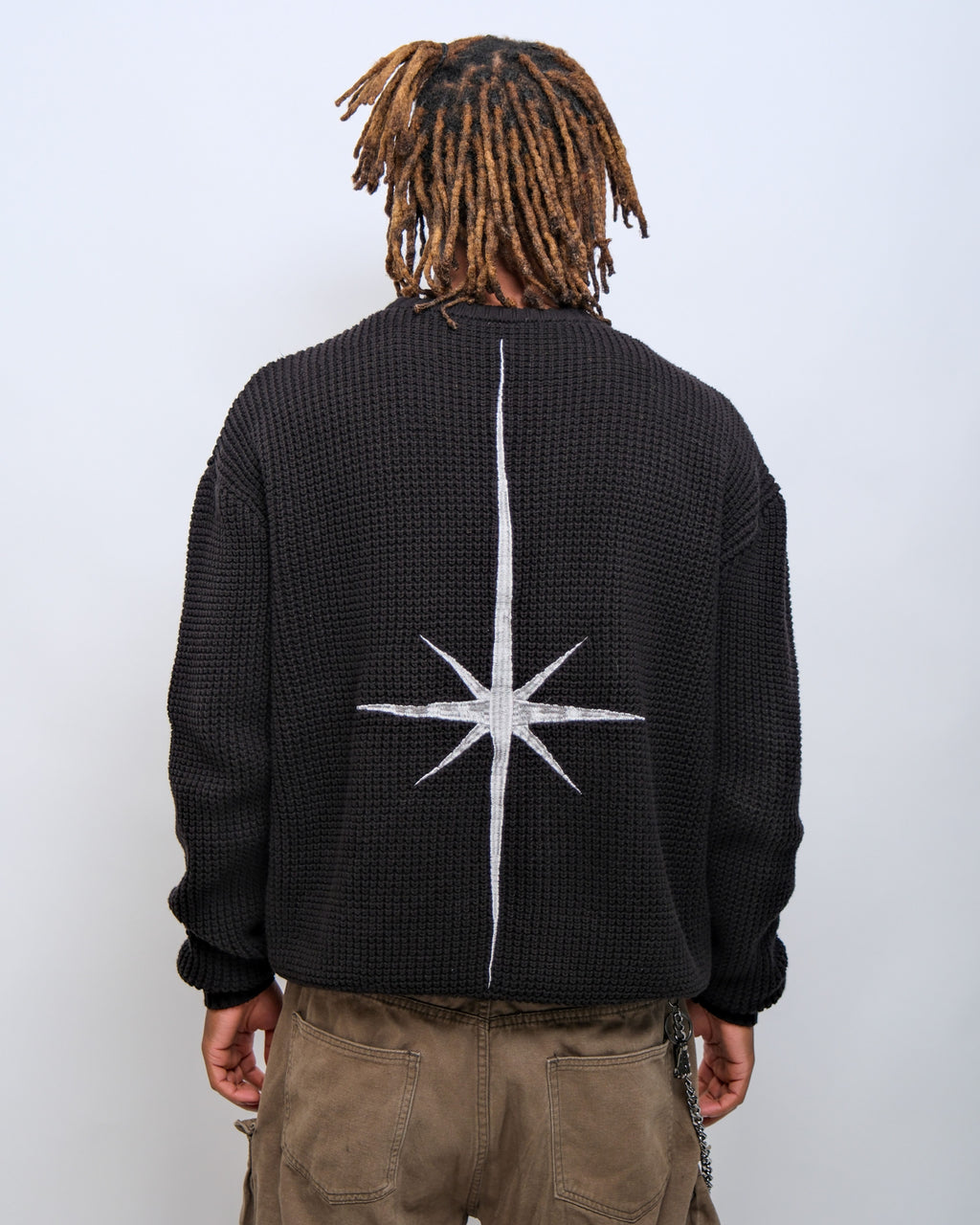 Black North Star Knitted Sweater