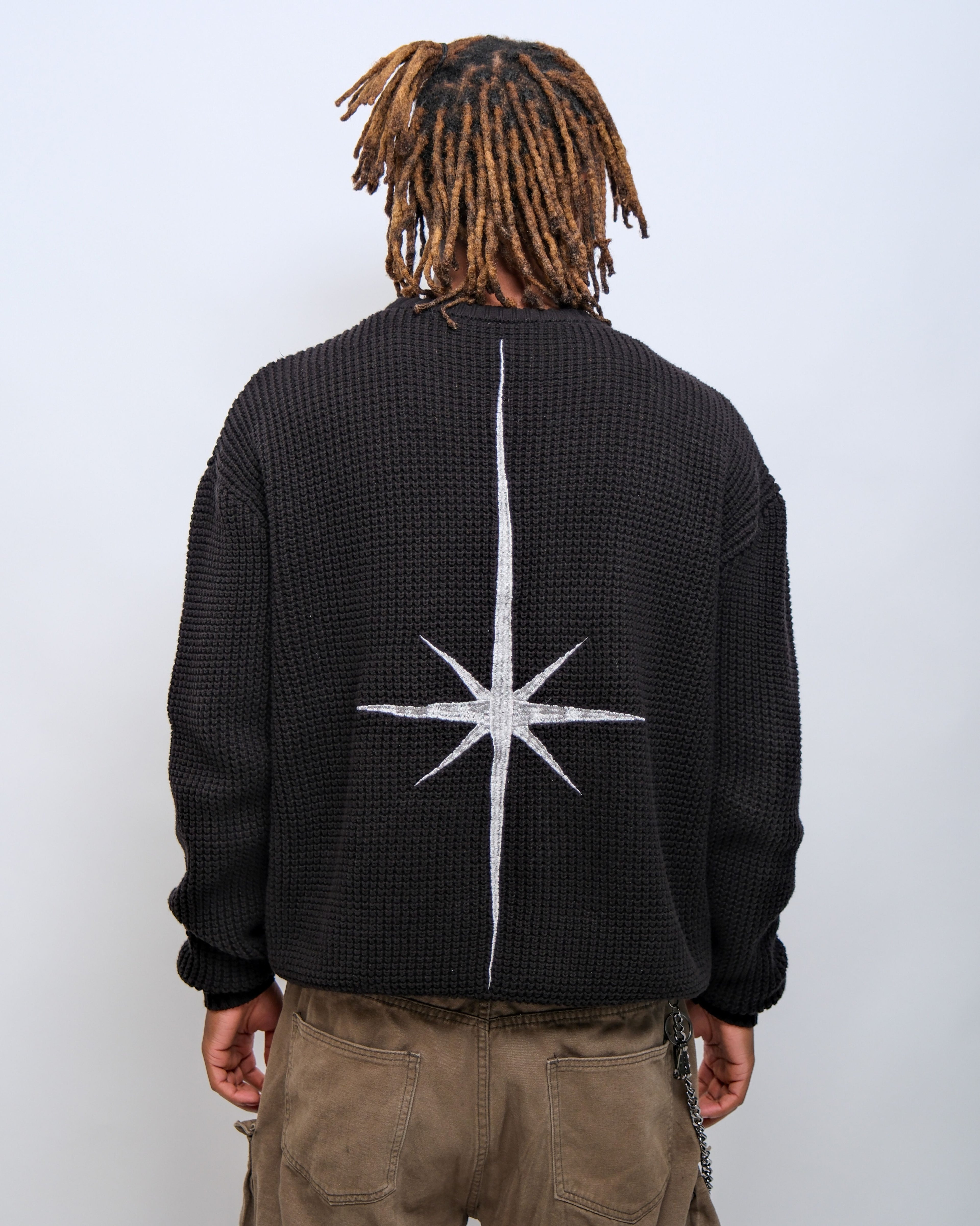 Black North Star Knitted Sweater
