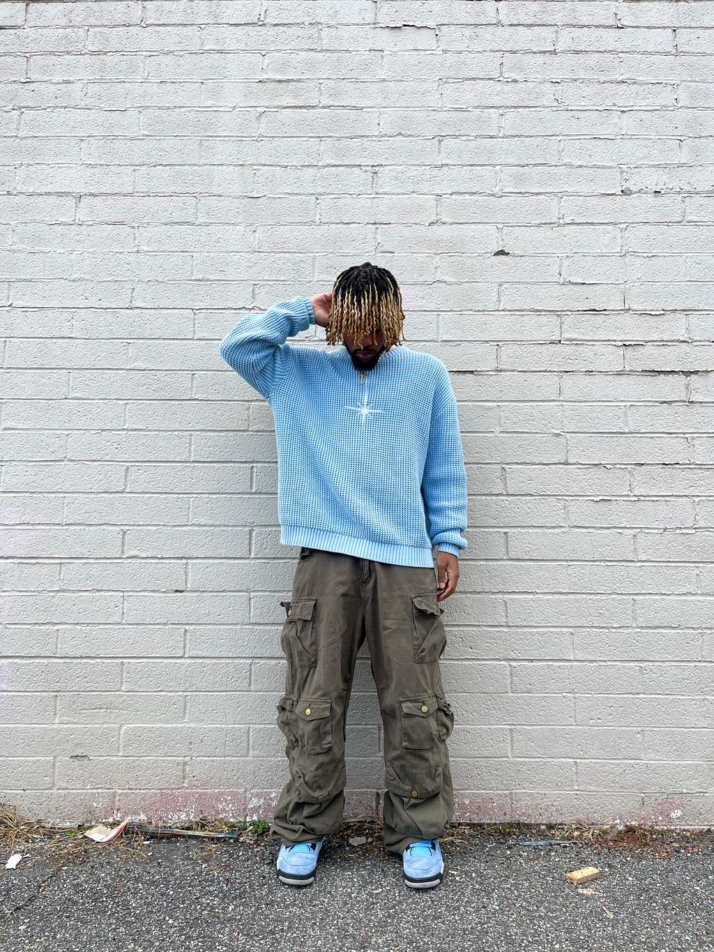 Blue North Star Knitted Sweater